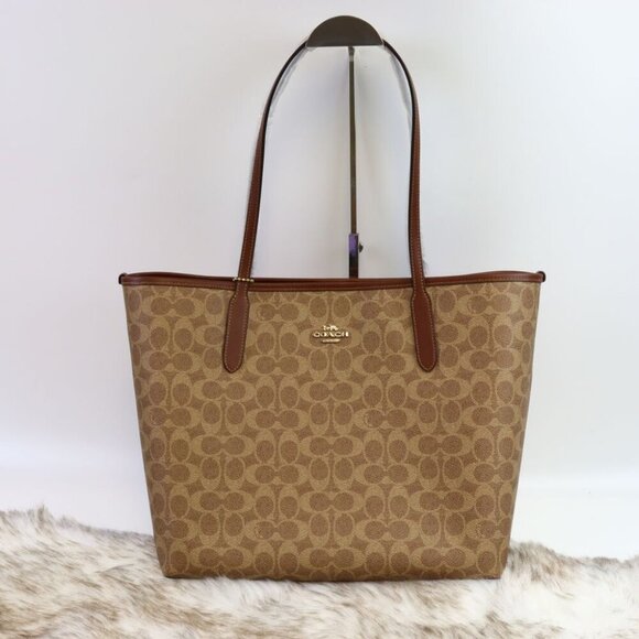 NWT COACH CITY TOTE BAG IN SIGNATURE CANVAS CV976 IMXHE - Picture 5 of 13